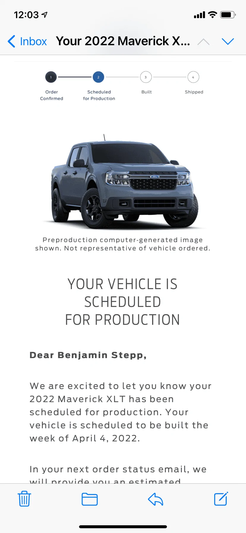 Ford Maverick 📬  02/10 Scheduling Email Received Group [EMAILS NOW ARRIVING!] 9451C50E-CC19-4BF2-9673-7B69064A3729