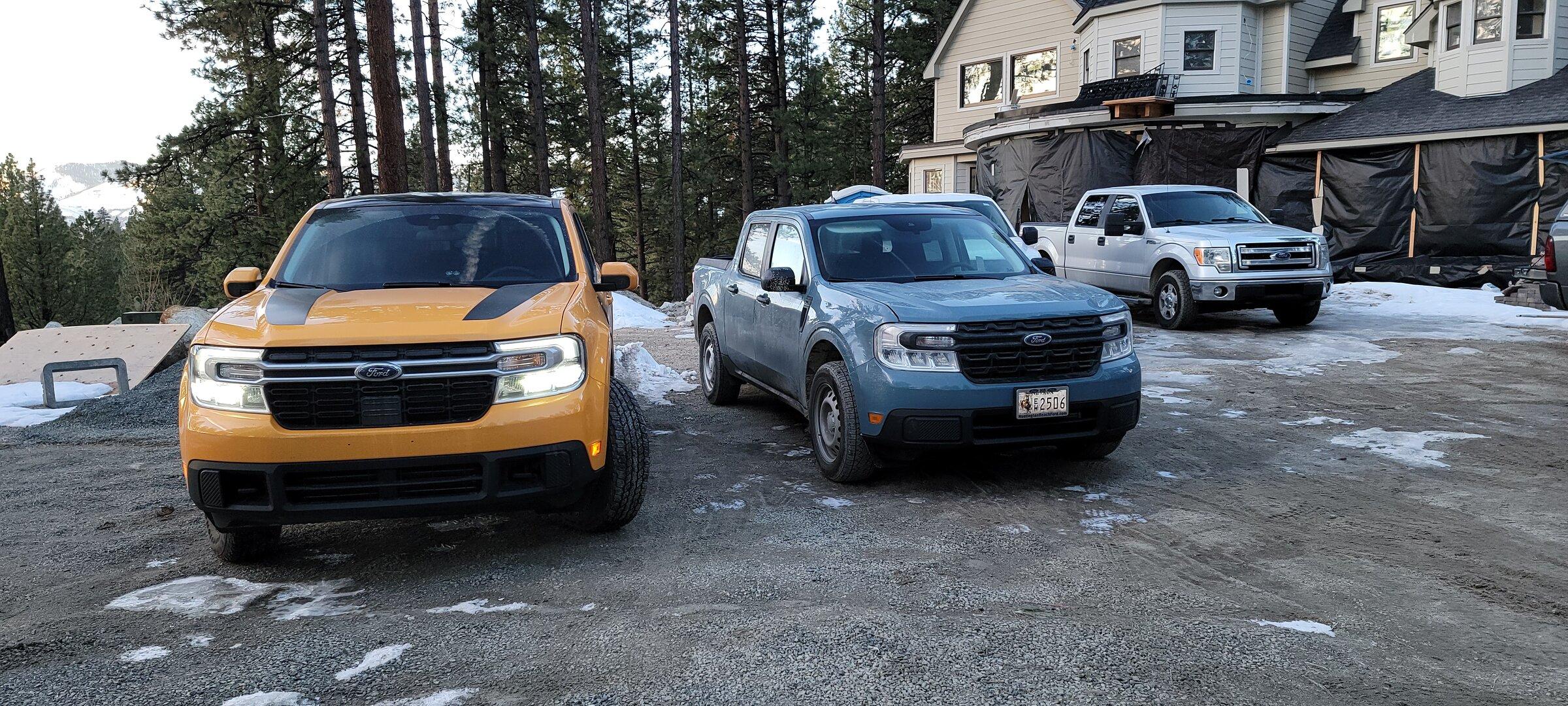 Ford Maverick Father/Son 2.0 Mavericks XL vs Lariat. Which one is taller 20220120_073051