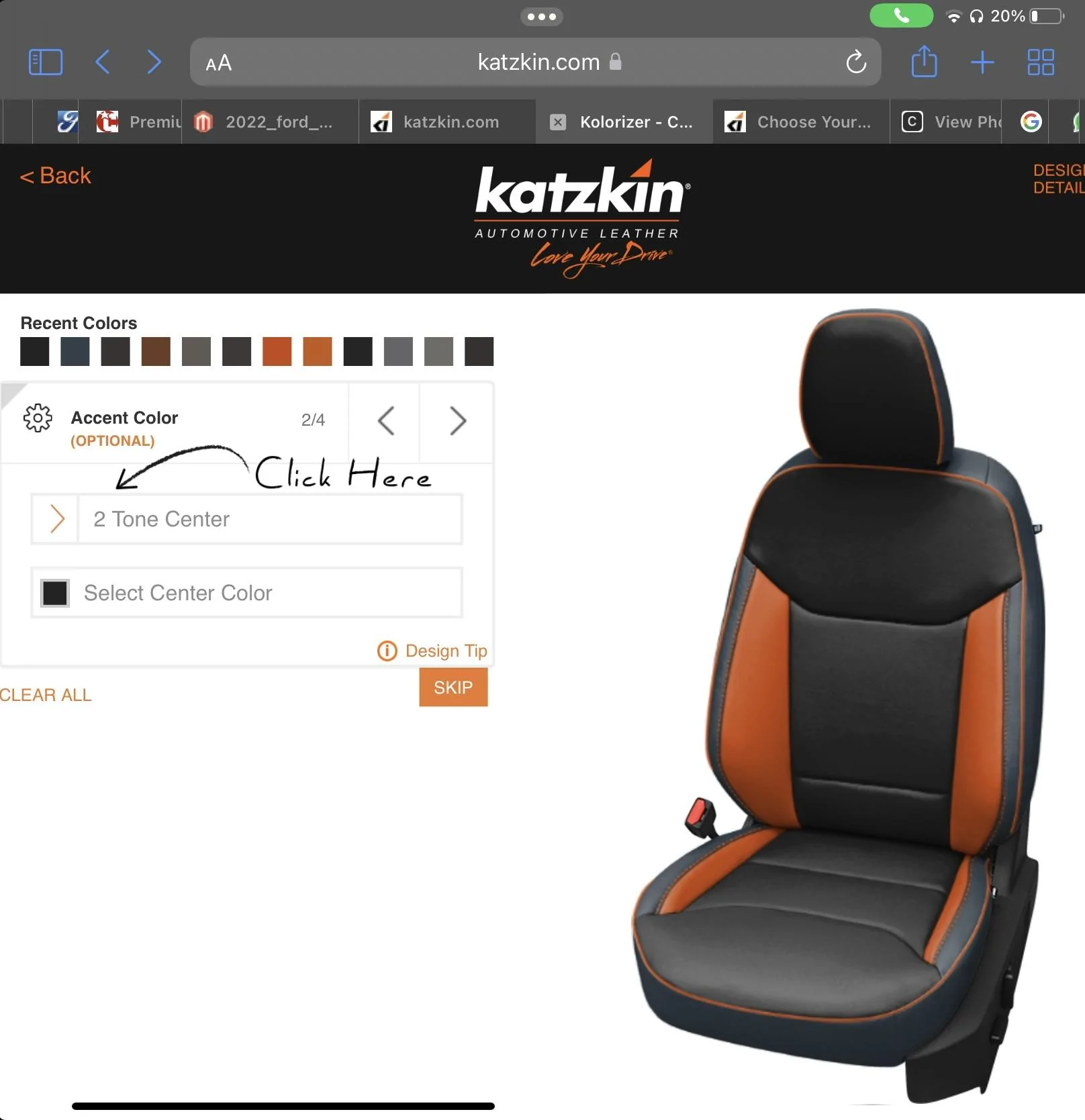 Ford Maverick Katzkin Leather Seat Covers for Maverick ACDC4375-F500-44ED-8F2E-486D47745052