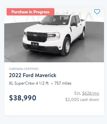 Ford Maverick $39k for XL with 800 miles. 1644717888181