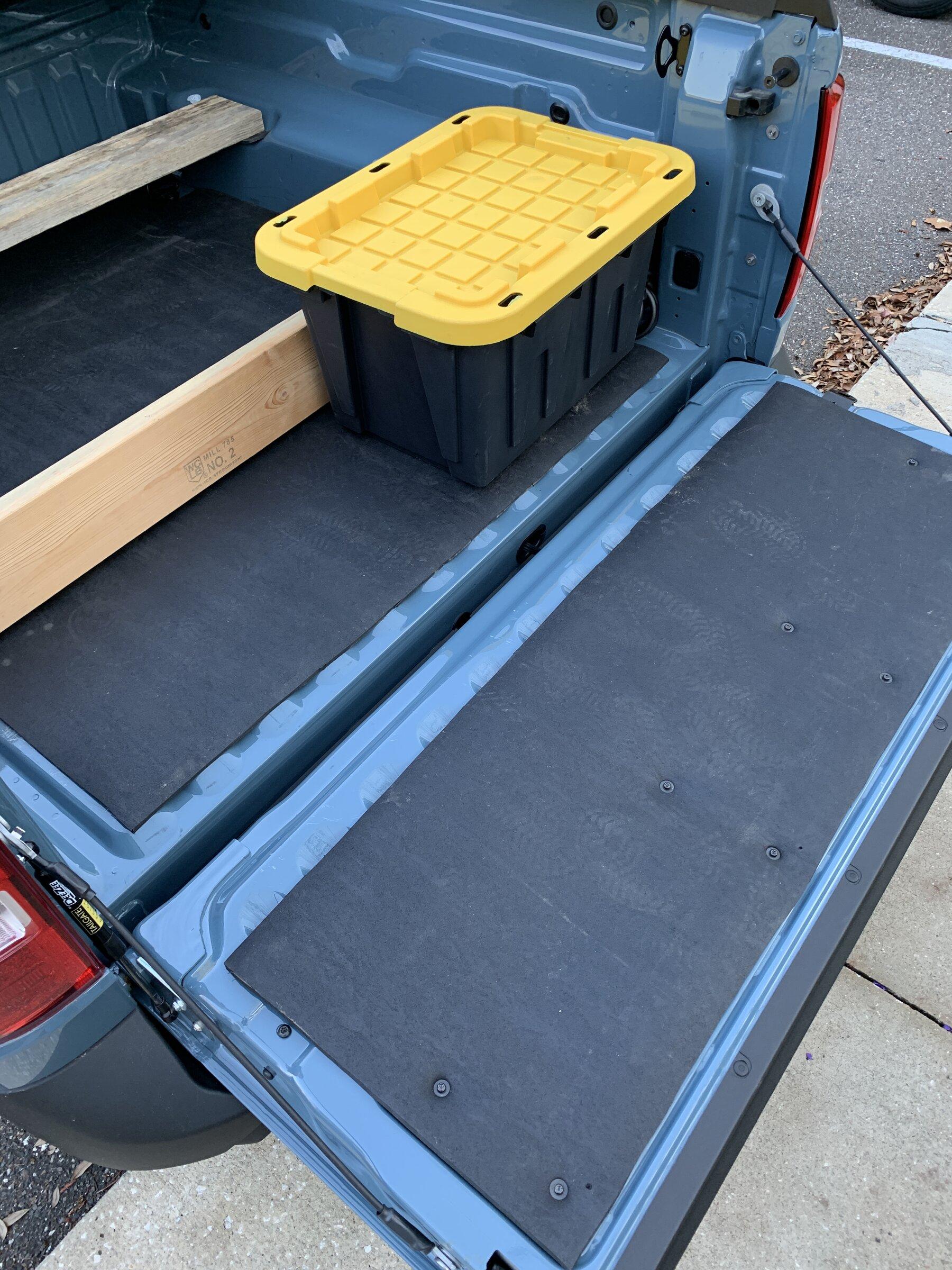 Ford Maverick DIY Bed Mat made from a Horse Stall Mat 59EFF988-B53A-4D8A-AE51-A81FEE607BC1