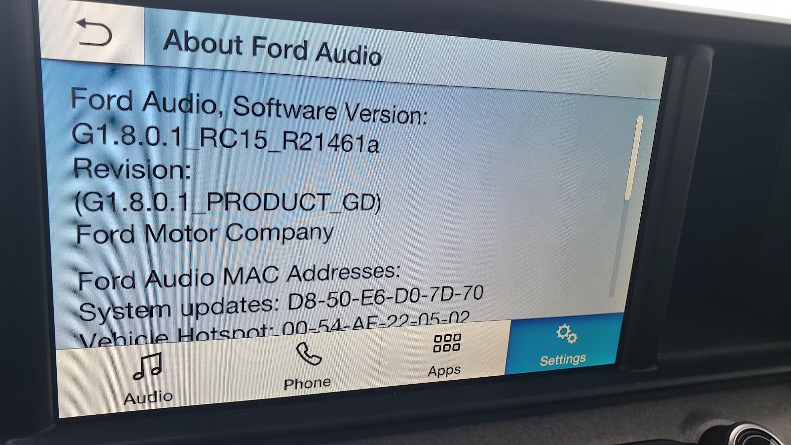 Ford Maverick New software update?? 20220213_164402