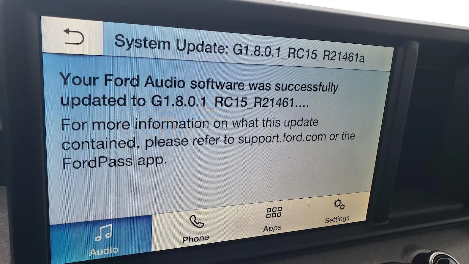 Ford Maverick New software update?? 20220213_164506