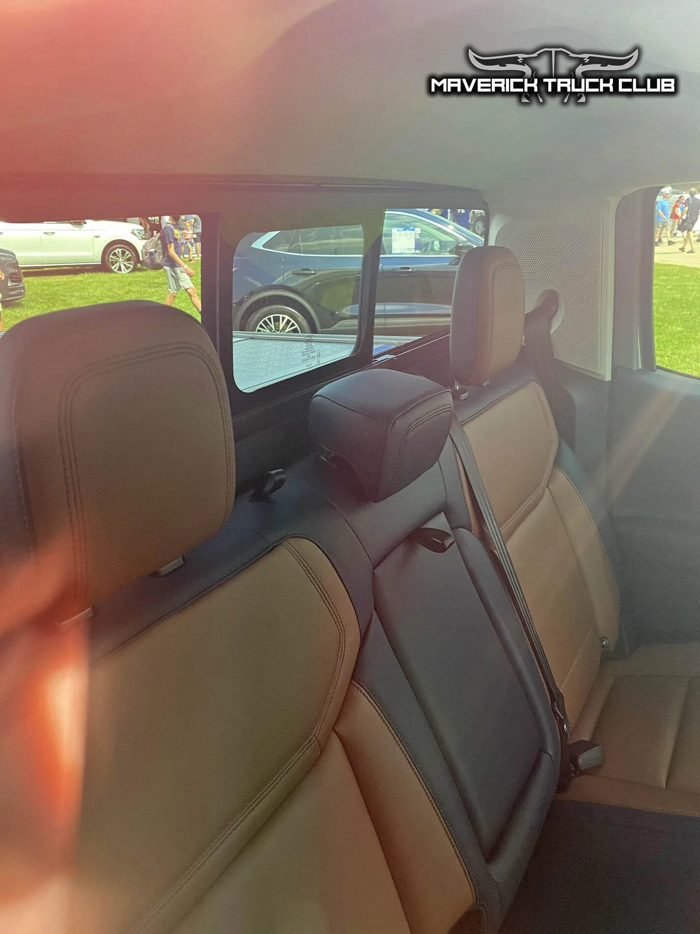 Ford Maverick Video & Pics: Cactus Gray Maverick Lariat FX4 w/ Protective Film, Black Wheels, Hard Tonneau [@ EAA Airventure] rd-maverick-rear-sliding-window-port-opening-1-jpg