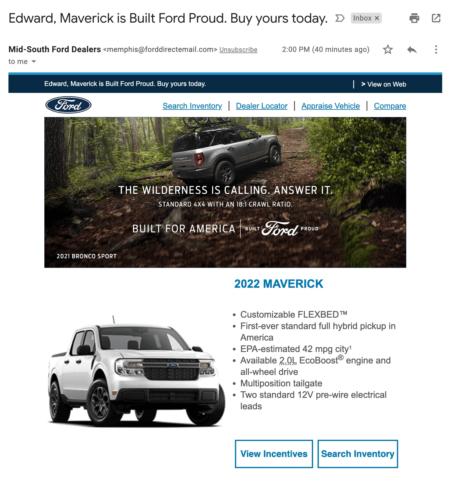 Ford Maverick ⏱ Maverick Scheduling Next Week (2/14) For Production Build Week 4/18/22 Screen Shot 2022-02-15 at 2.41.40 PM