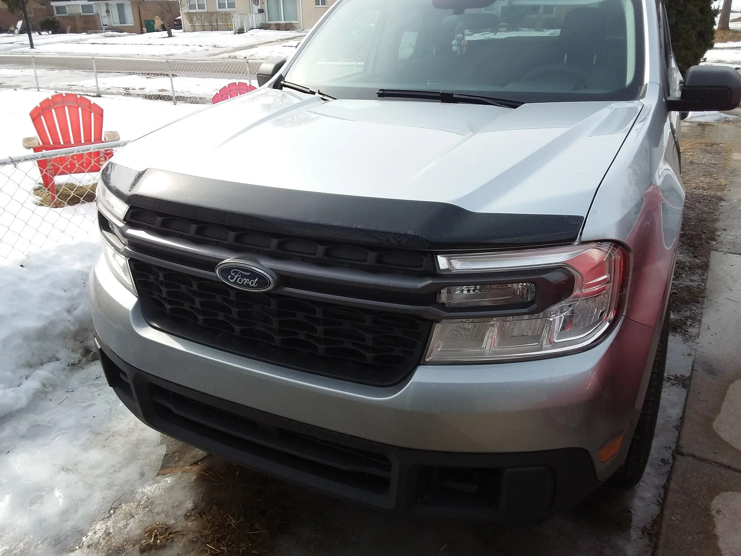 Ford Maverick Ford Aeroskin Deflector vs Aftermarket 20220216_132821