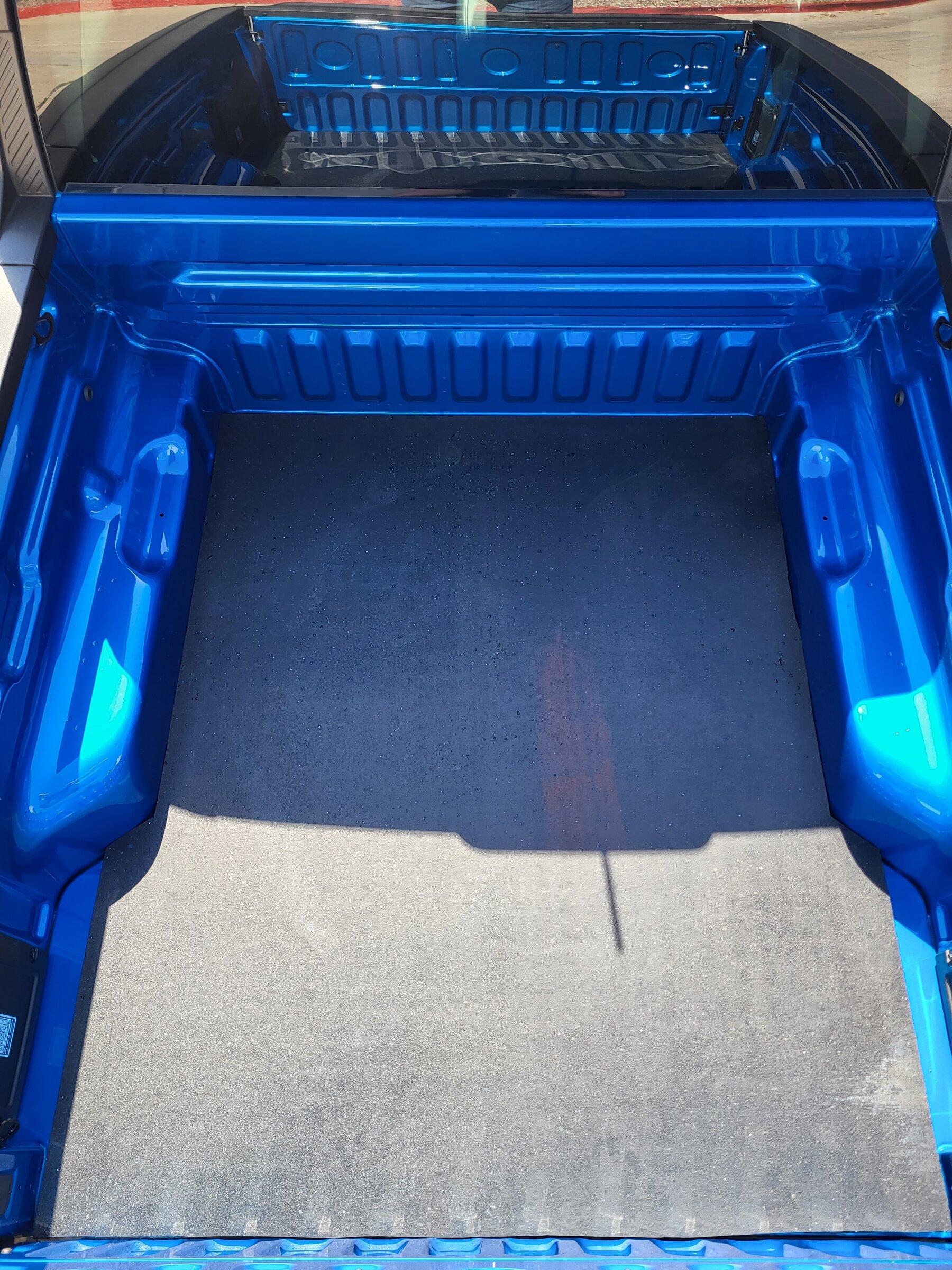 Ford Maverick DIY Bed Mat made from a Horse Stall Mat 20220216_112345