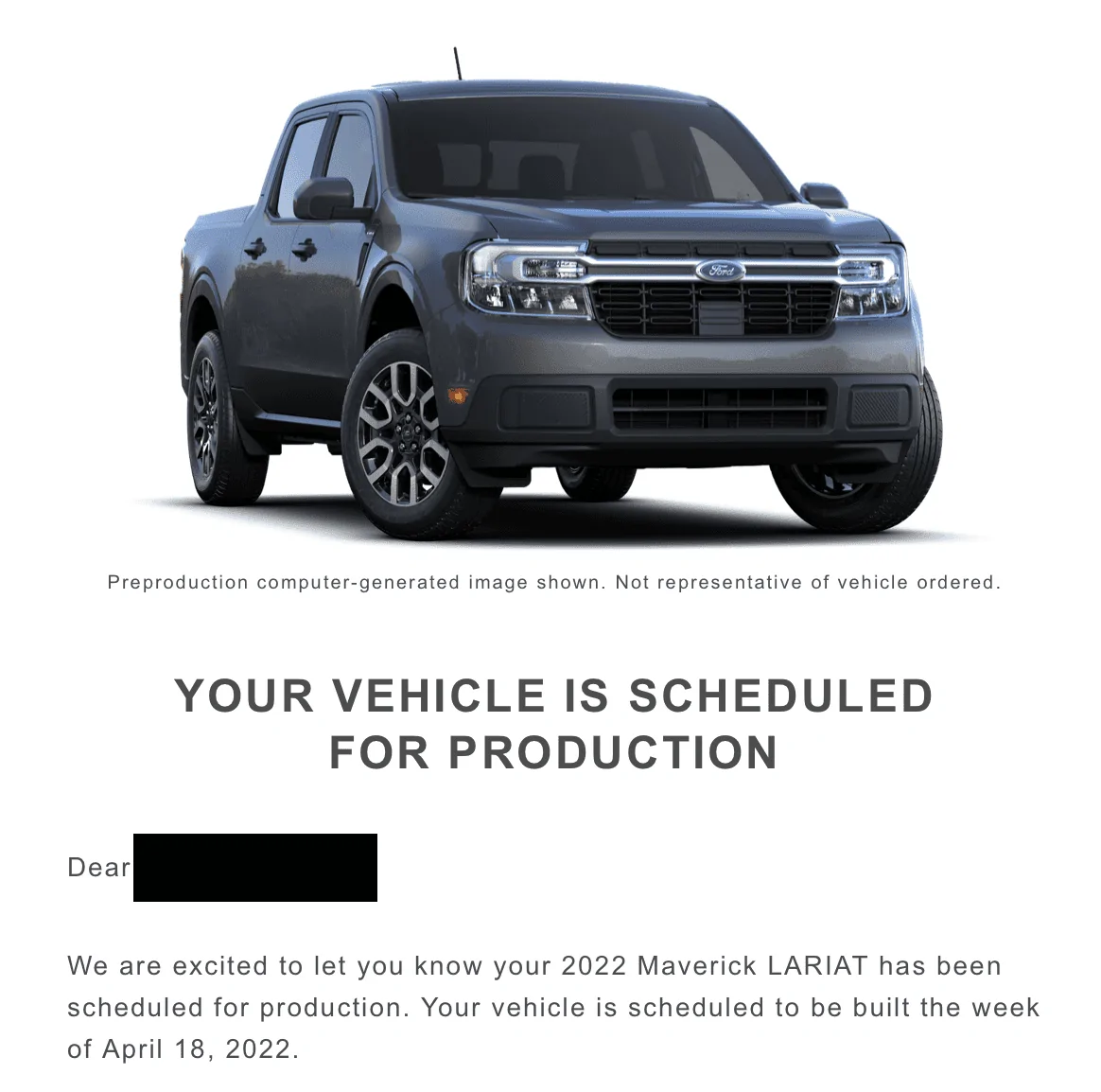 Ford Maverick 📬 02/17 Scheduling Email Received Group [EMAILS NOW ARRIVING!] Mav Order