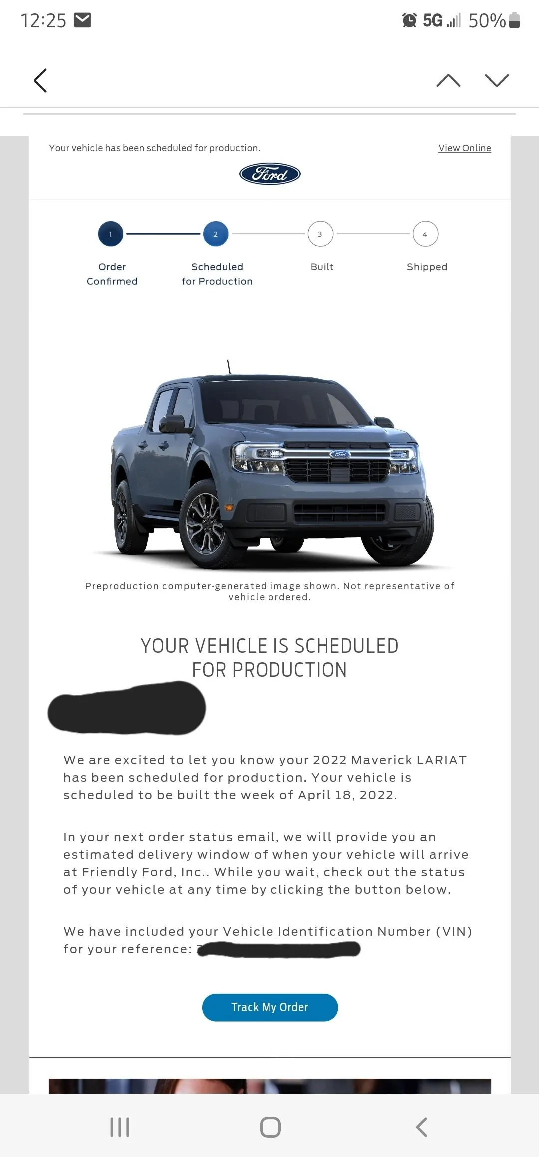Ford Maverick 📬 02/17 Scheduling Email Received Group [EMAILS NOW ARRIVING!] Screenshot_20220217-122557_Email