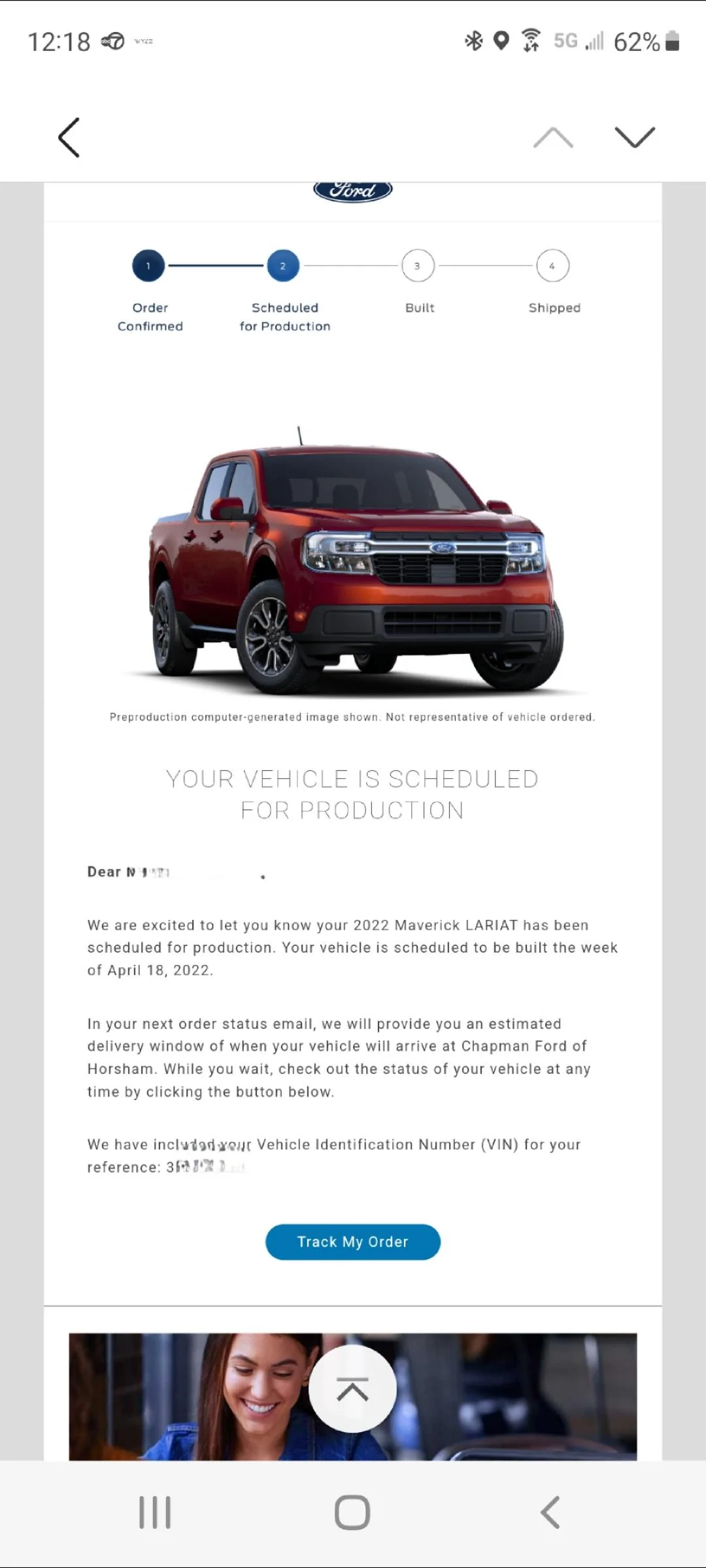 Ford Maverick 📬 02/17 Scheduling Email Received Group [EMAILS NOW ARRIVING!] Screenshot_20220217-121858_Email