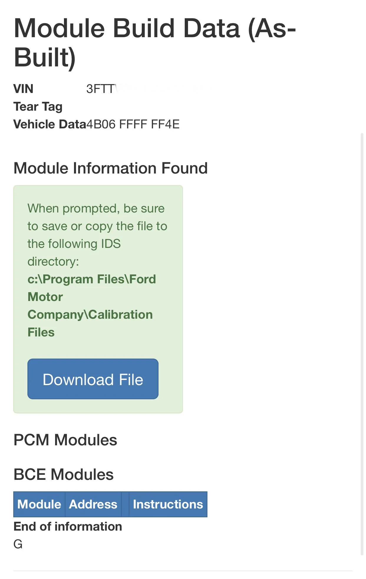 Ford Maverick Help with understanding module tracker D06B3566-B1C2-421D-BB93-E8C39DC005F4