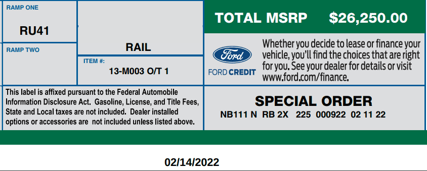 Ford Maverick "In Production" -- Blend Date? Screenshot 2022-02-17 1.39.27 PM
