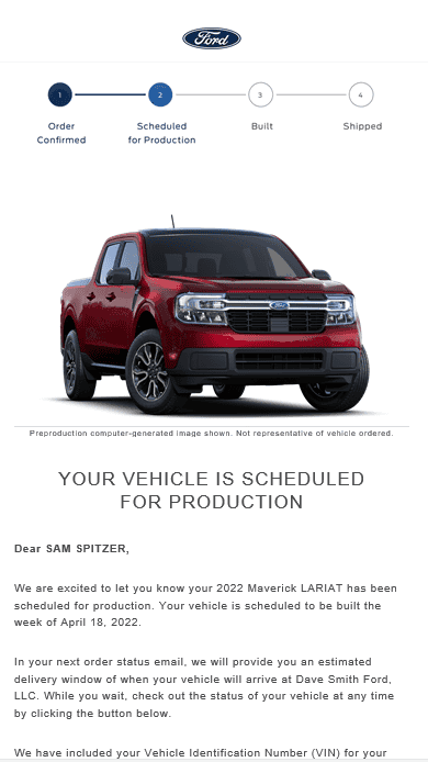 Ford Maverick 📬 02/17 Scheduling Email Received Group [EMAILS NOW ARRIVING!] 1645136124597