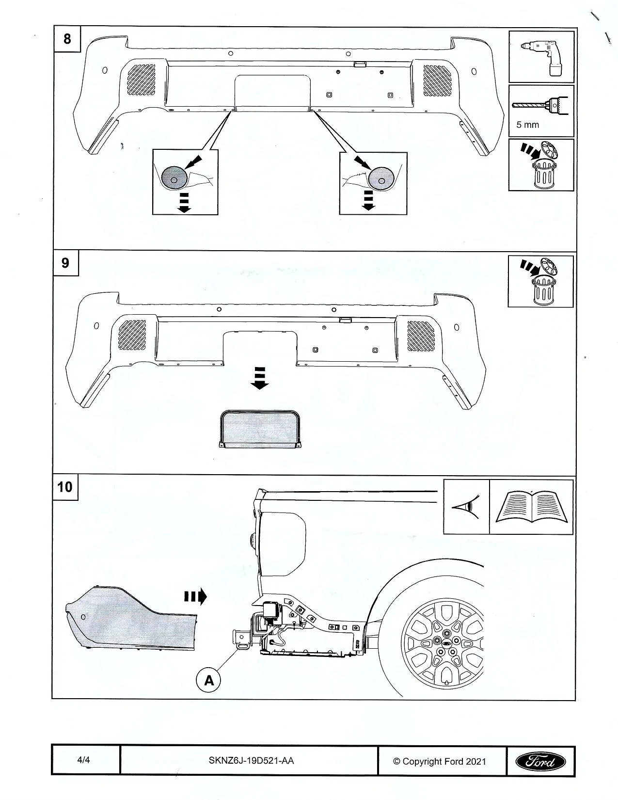 Ford Maverick Receiver for hitch Ford Maverick Trailer Hitch Installation Instructions p4-50