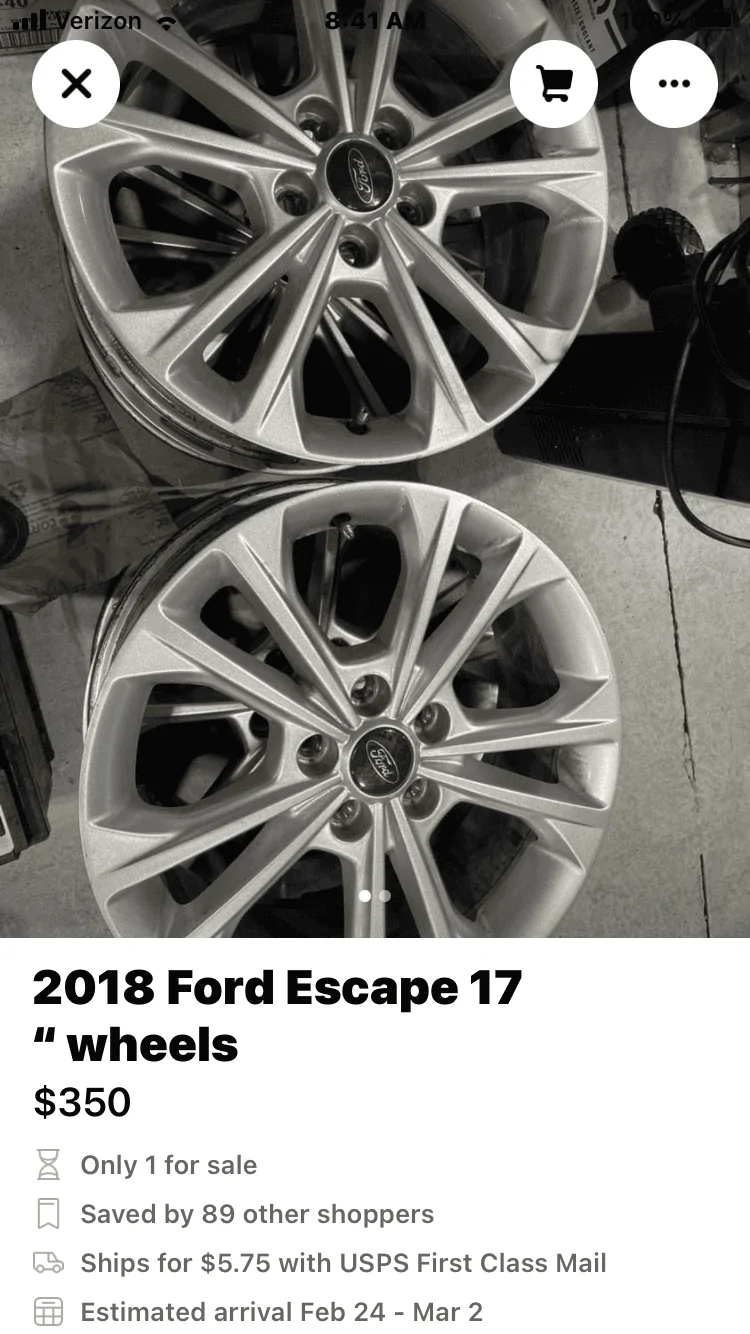 Ford Maverick Ford Escape wheels compatible on Maverick? C93F8AC0-4422-4C54-9783-1633F87030B4