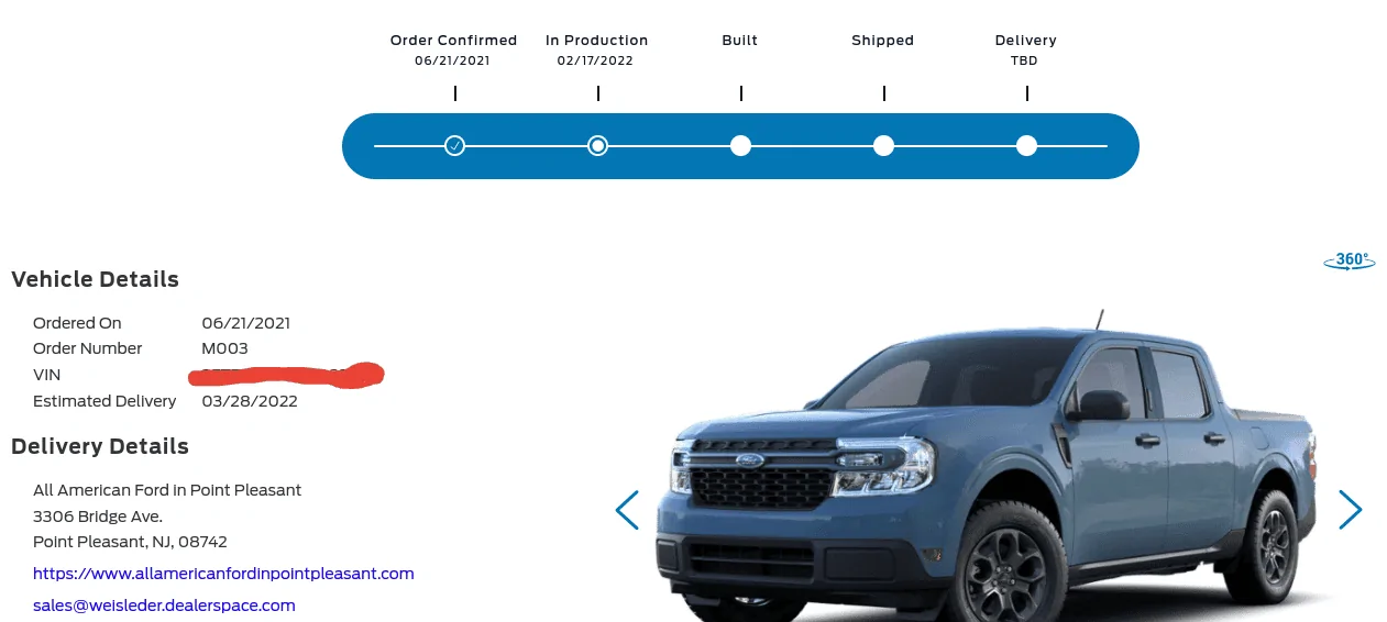 Ford Maverick "In Production" -- Blend Date? Screenshot 2022-02-18 9.35.35 AM