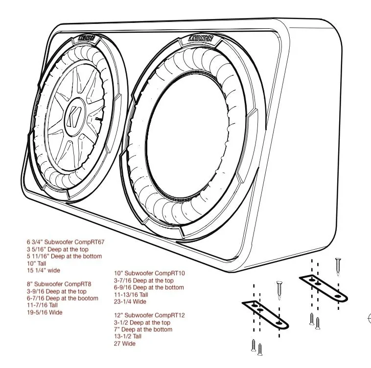 Ford Maverick Ordered Stereo parts CompRT Dimensions