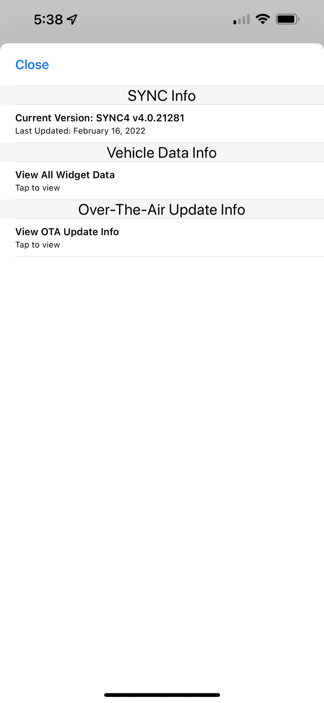 Ford Maverick FordPass - Scriptable Widget V2022.XX (iOS, iPad, MacOS) dashboard_menu_example_2