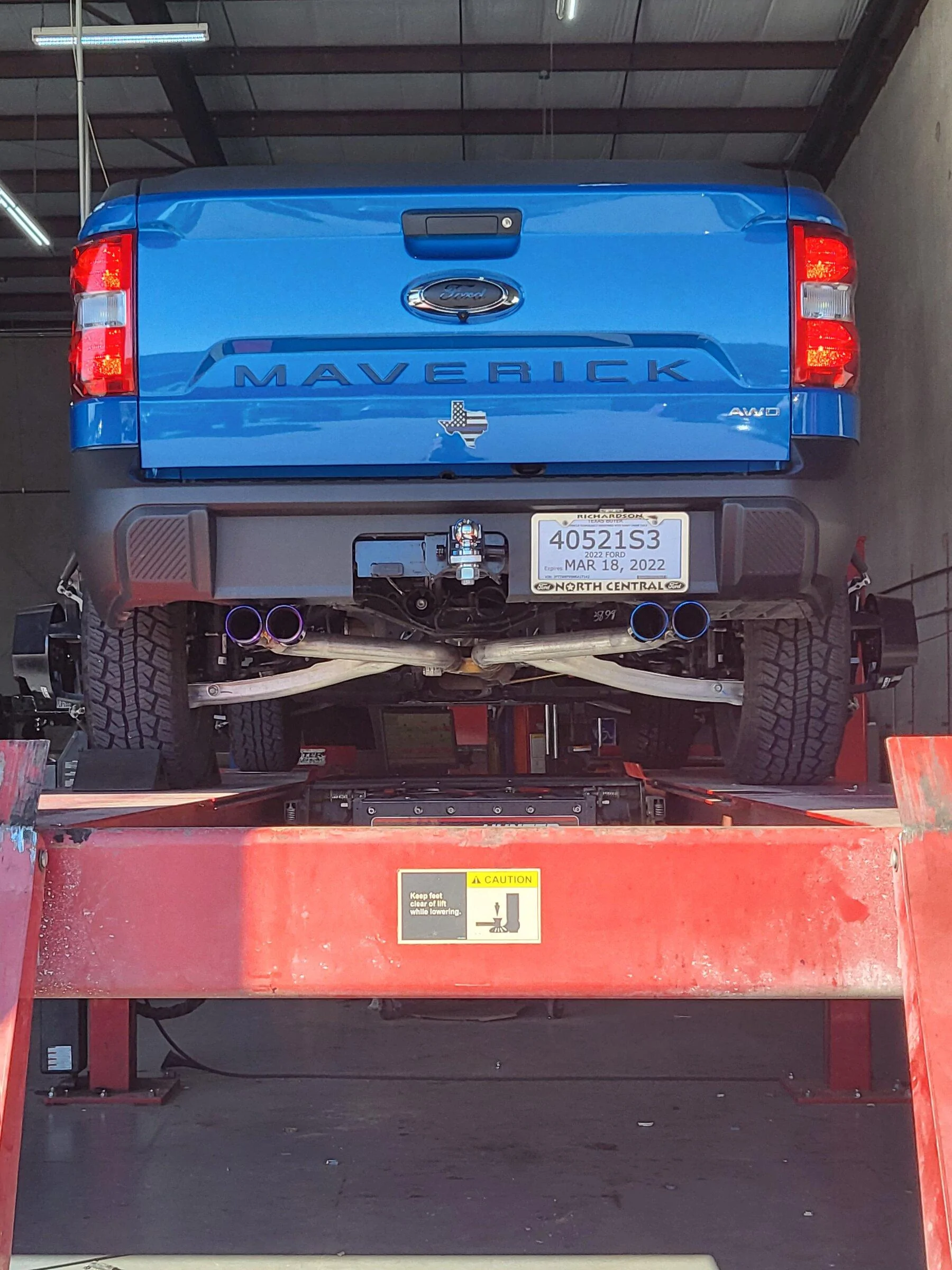 Ford Maverick 2.5" Lift Kit and exhaust w/ quad exhaust tips installed 20220219_153956