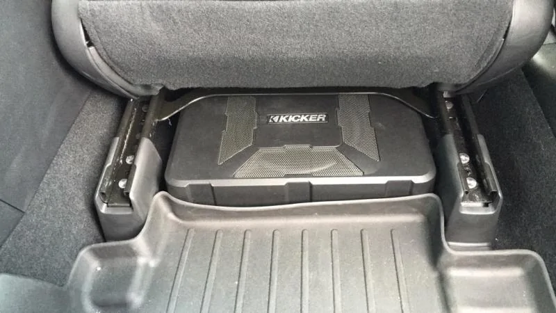 Ford Maverick Kicker Hideaway HS10 installed behind rear seats ImageUploadedByAG Free1483307488.431313