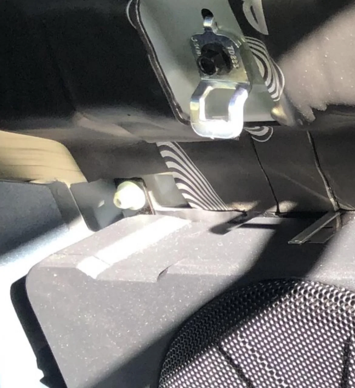 Ford Maverick Kicker Hideaway HS10 installed behind rear seats 6E9E5E58-F667-42BA-BFD6-90A2113C34E1