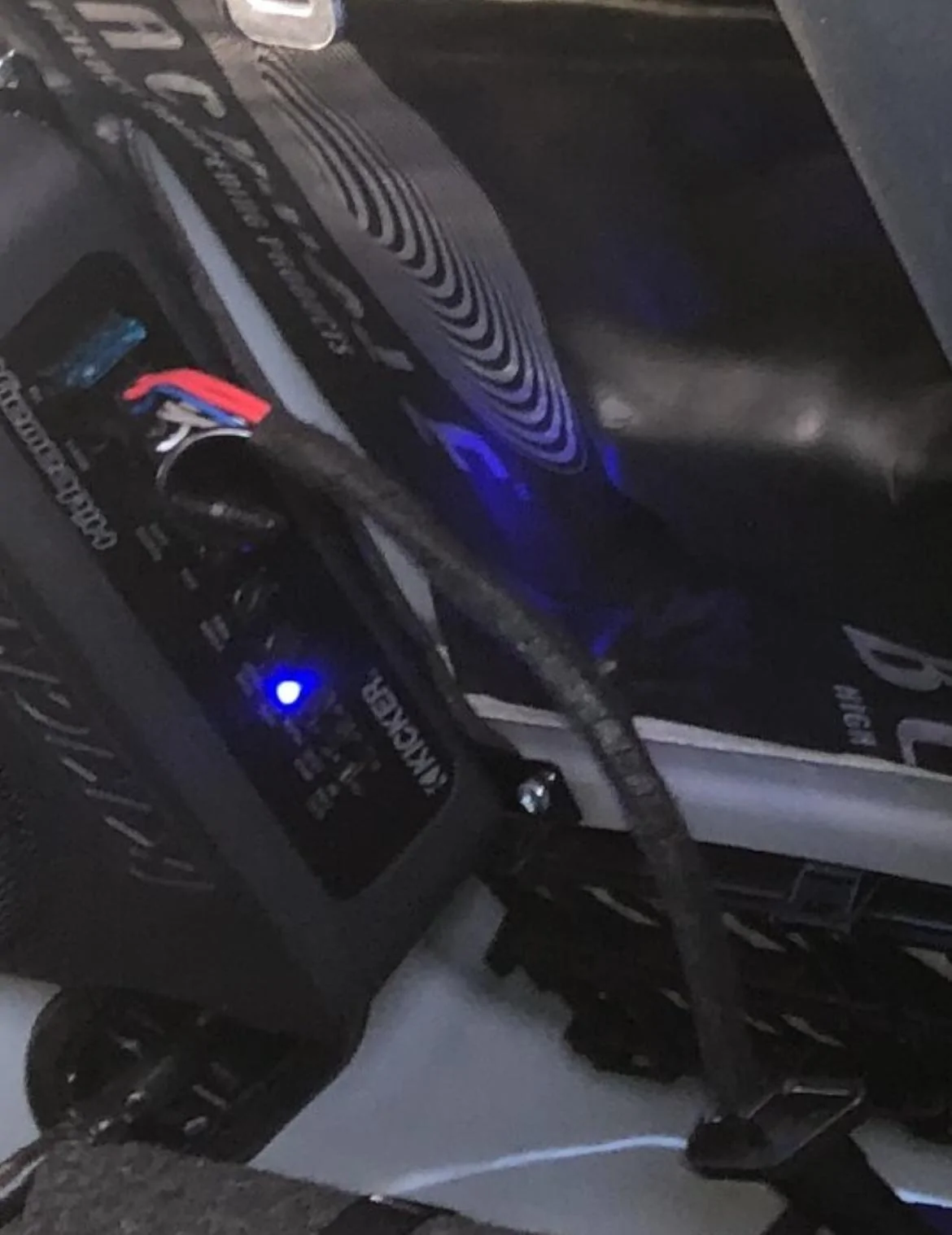 Ford Maverick Kicker Hideaway HS10 installed behind rear seats FAC6716D-C82D-4987-B0D8-DD4FA805D6A7