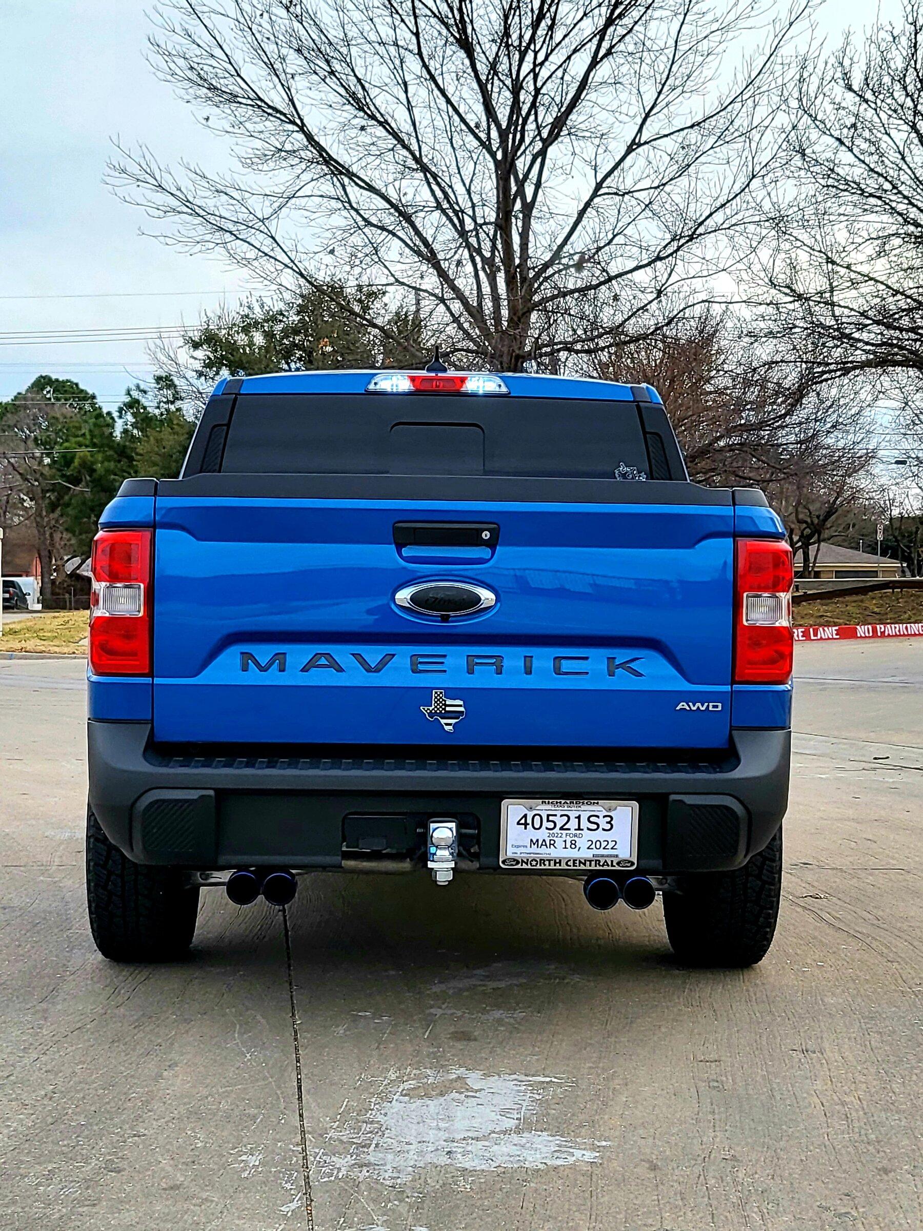 Ford Maverick 2.5" Lift Kit and exhaust w/ quad exhaust tips installed 20220220_165317-