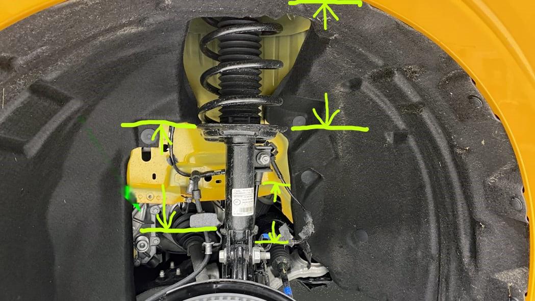 Ford Maverick H&R Lowering Springs Installed From Escape w/ Part Number & New Pics 2_fr_strut_oa_arrow