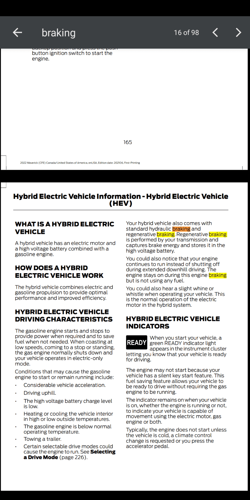 Ford Maverick Hybrid Engine Revving When Going Downhill Screenshot_20220221-184359