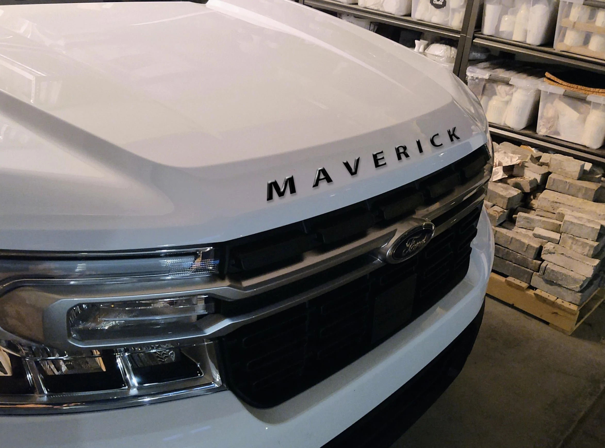 Ford Maverick Hood Lettering on Maverick? My Mav with hood lettering 3 cropped