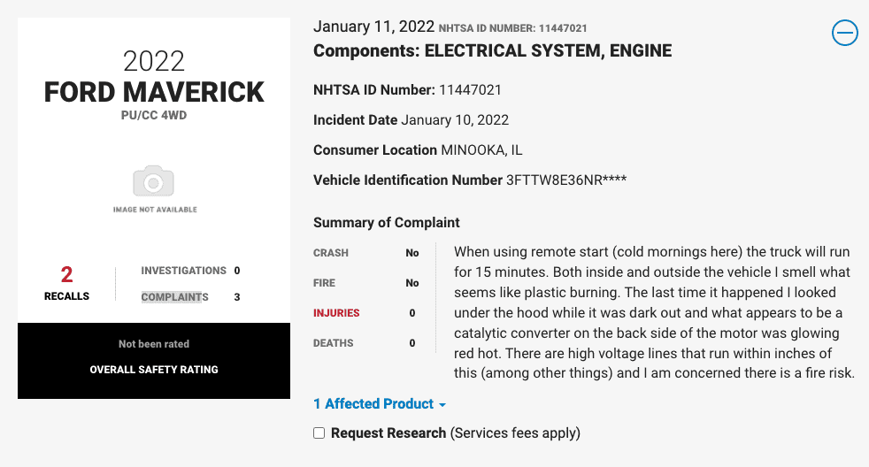 Ford Maverick Another remote start gone wrong, GLOWING CAT Screen Shot 2022-02-22 at 4.17.59 PM