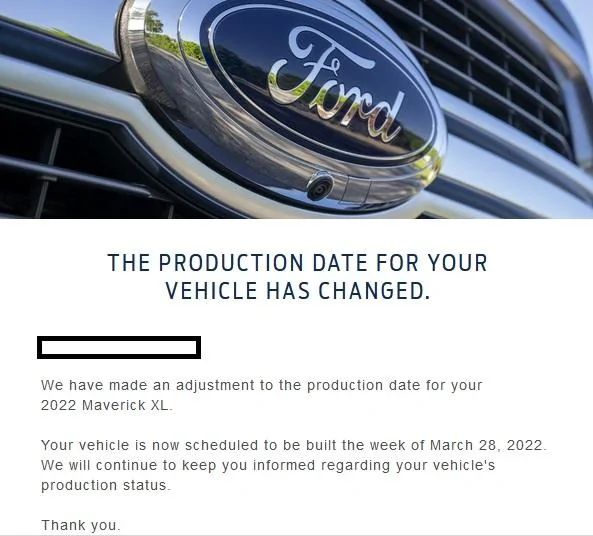 Ford Maverick Has anyone that ordered a hybrid with a spray-in bed liner heard...ANYTHING? Screenshot 2022-02-04 214829