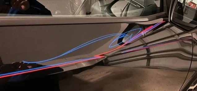 Ford Maverick Hyundai takes direct jabs at Maverick in new Santa Cruz ad! 02.14.22 Passenger Door Pinstripe H SantaCruz