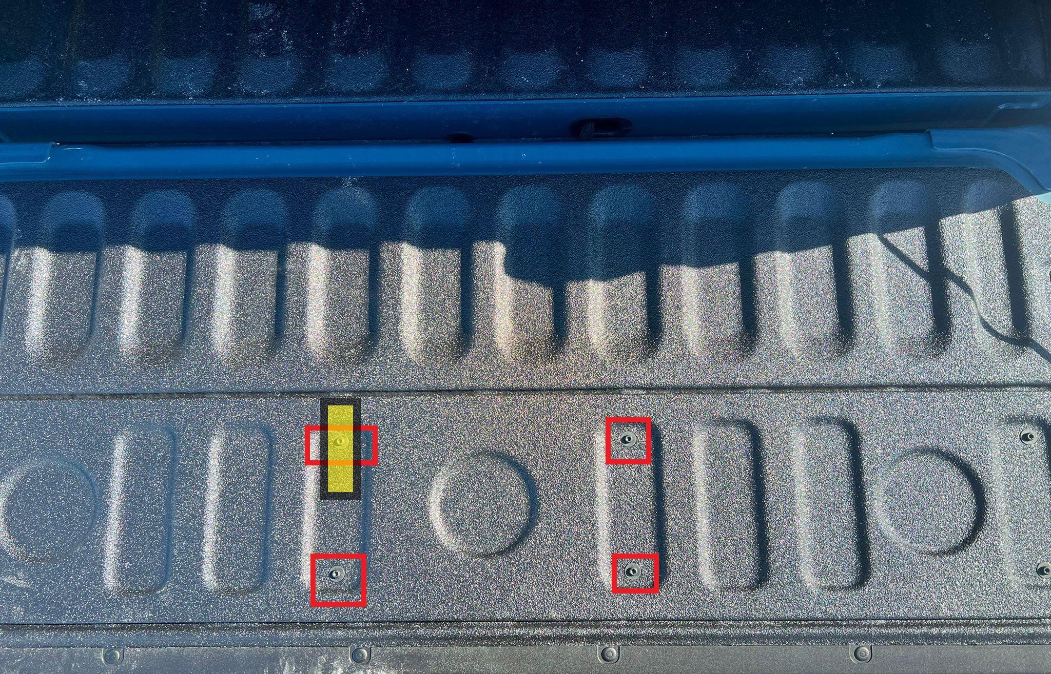Ford Maverick Storage solution for snow brush/showel Truck Bed door