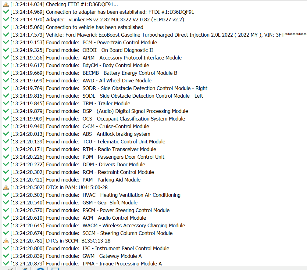 Ford Maverick Modules included with Trim Levels and Options found by FORScan Capture.PNG