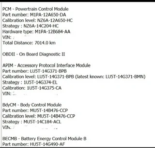 Ford Maverick Modules included with Trim Levels and Options found by FORScan F97F9FC4-9CB5-4C6F-9BC9-37D6CEF23E38