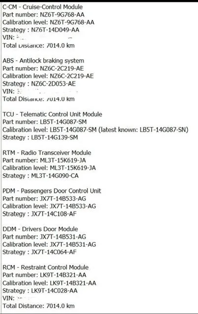 Ford Maverick Modules included with Trim Levels and Options found by FORScan 7E6E6269-AE7E-4C8C-8BD5-BF0D82A53A87
