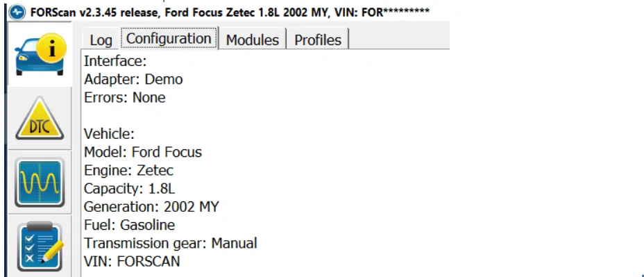 Ford Maverick Modules included with Trim Levels and Options found by FORScan FORScanConfig