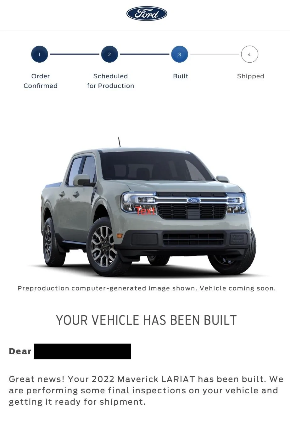 Ford Maverick 📬 02/17 Scheduling Email Received Group [EMAILS NOW ARRIVING!] Image 01Mar22 at 12.30
