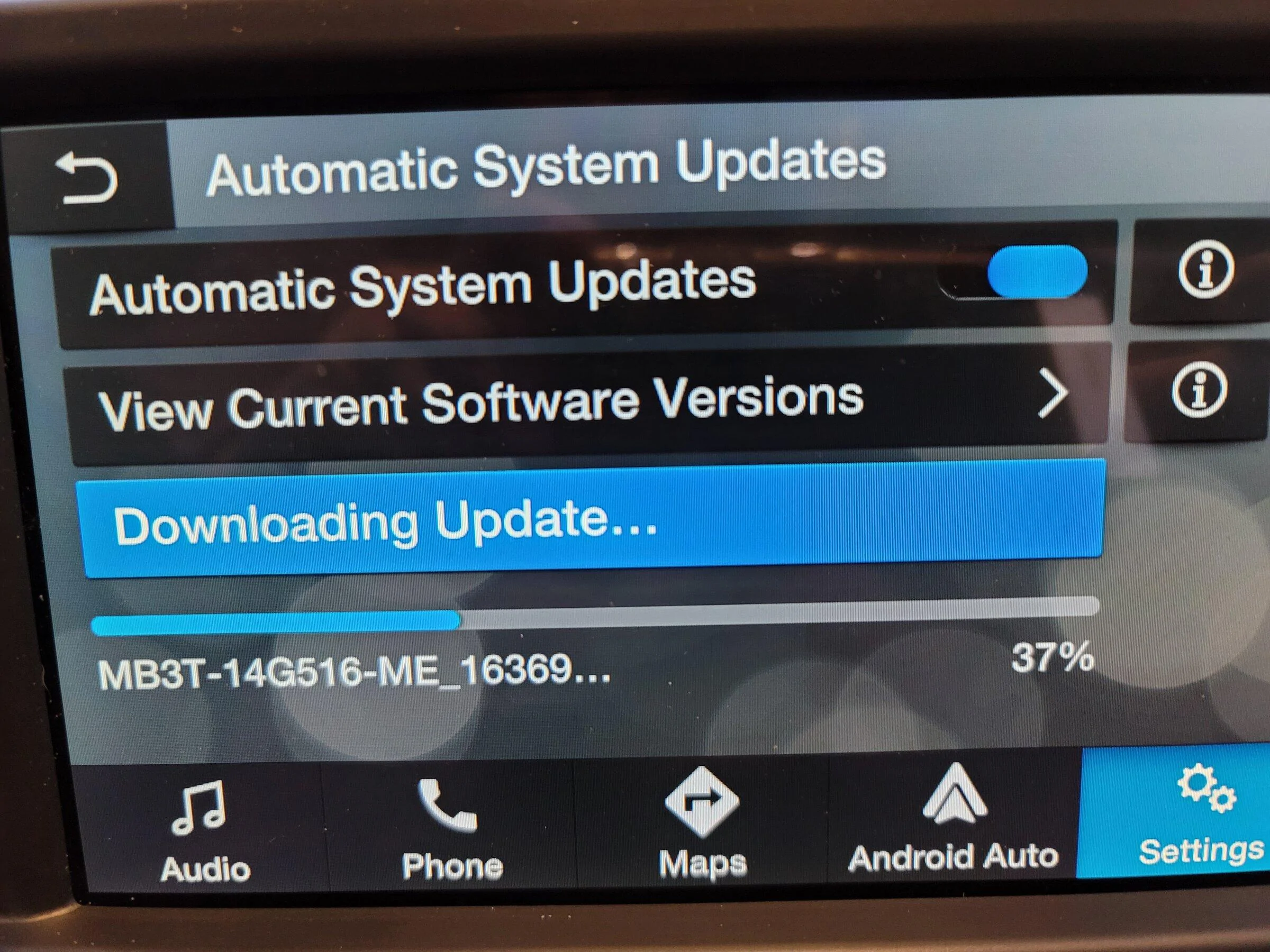 Ford Maverick Radio firmware update! 20220301_183708