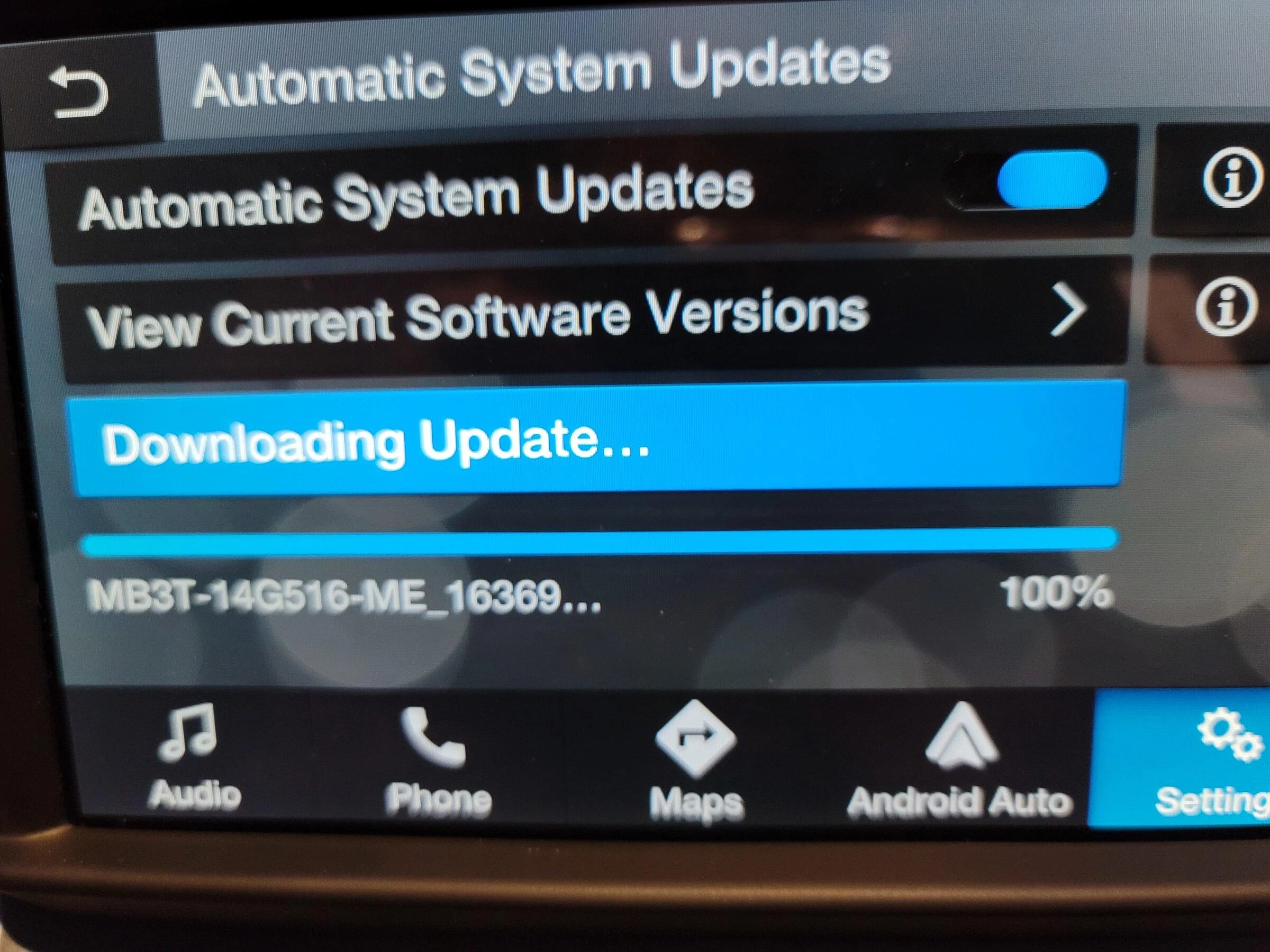 Ford Maverick Radio firmware update! 20220301_184205