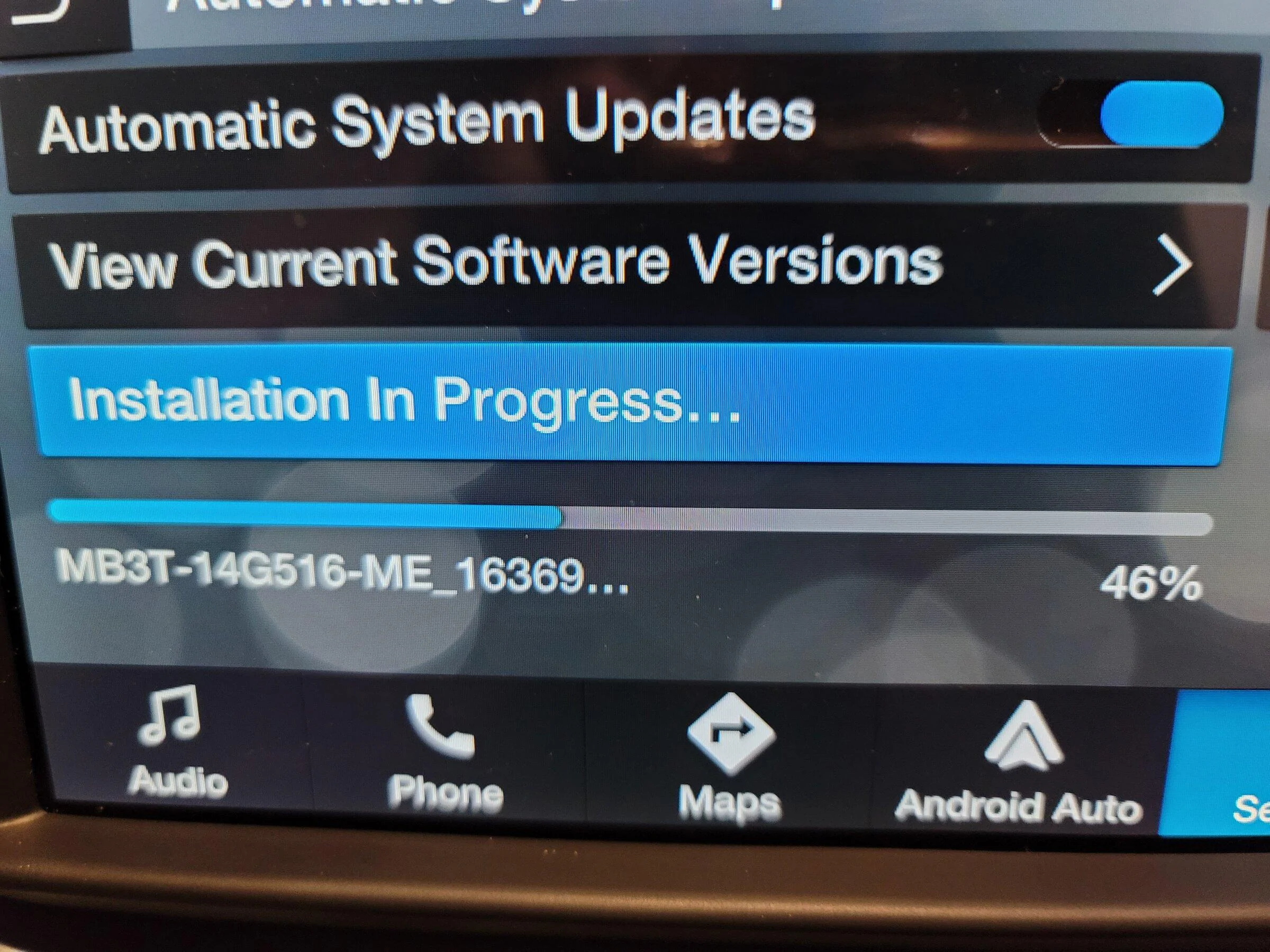 Ford Maverick Radio firmware update! 20220301_184606