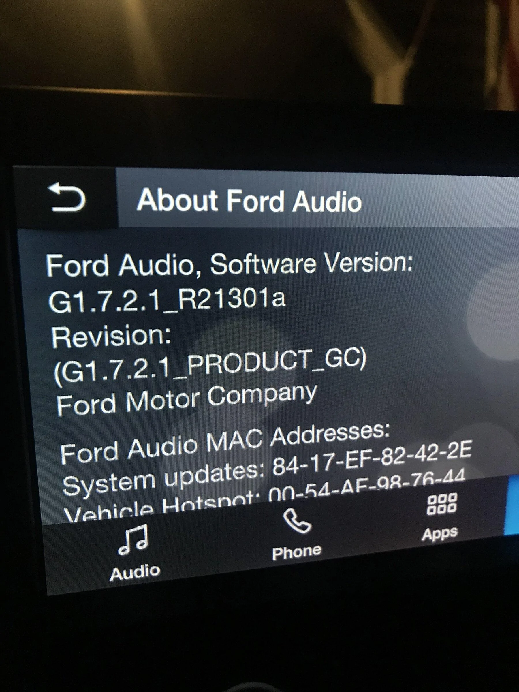 Ford Maverick Radio firmware update! A6927054-1D4D-45F4-A187-6ECC60FA0136