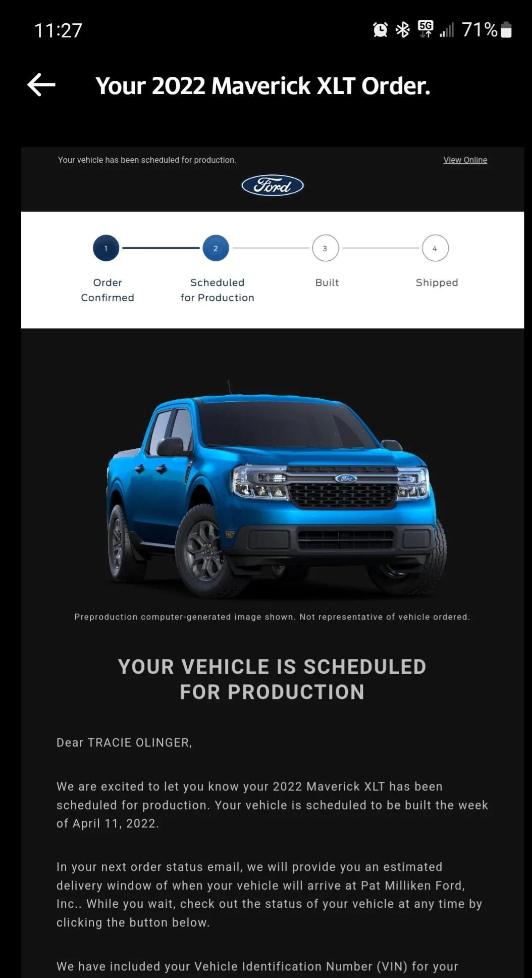 Ford Maverick 📬 3/3 Scheduling Email Received Group [EMAILS NOW ARRIVING!] Screenshot_20220303-112740_Yahoo Mail