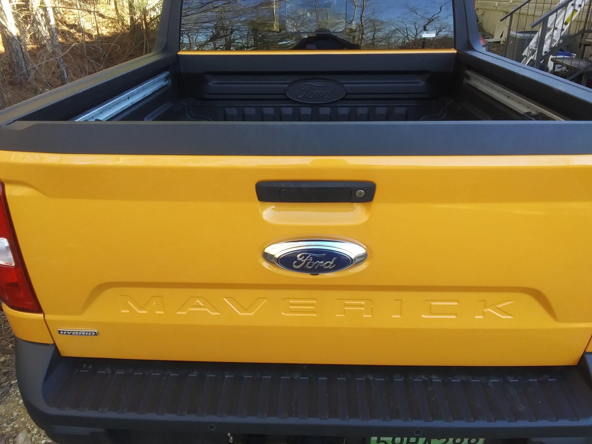 Ford Maverick Letter inserts for the Maverick tailgate question: 20220301_161756