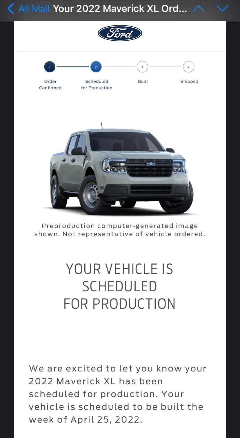 Ford Maverick 📬 3/3 Scheduling Email Received Group [EMAILS NOW ARRIVING!] 679D4B01-97DF-43E3-86DA-828ECE70CF14