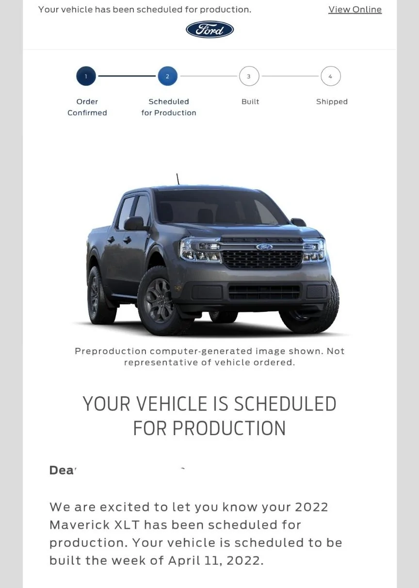 Ford Maverick 📬 3/3 Scheduling Email Received Group [EMAILS NOW ARRIVING!] Screenshot_20220303-210238_Email