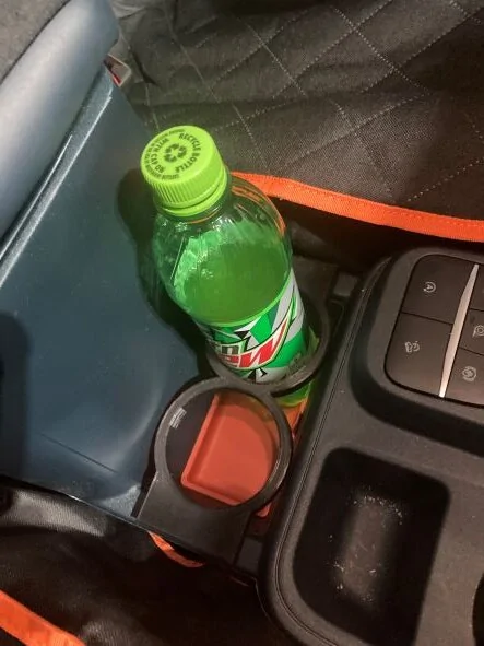 Ford Maverick Bottle/can holder for useless cubby in front of armrest IMG-4672-2
