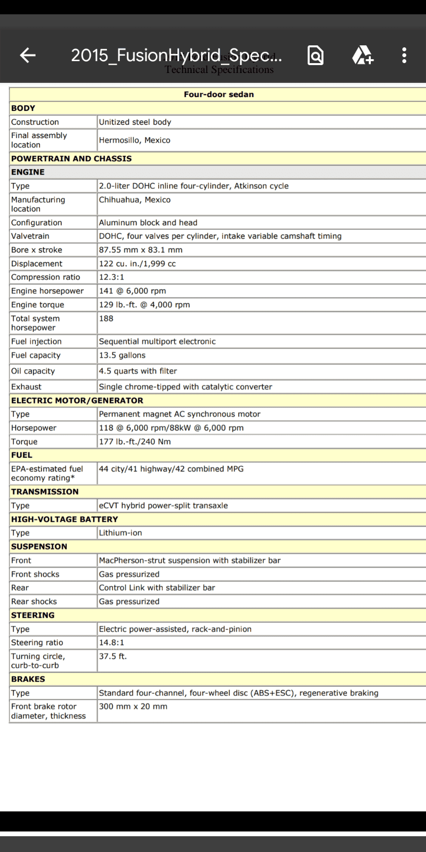 Ford Maverick hybrid torque? Screenshot_20220306-022011