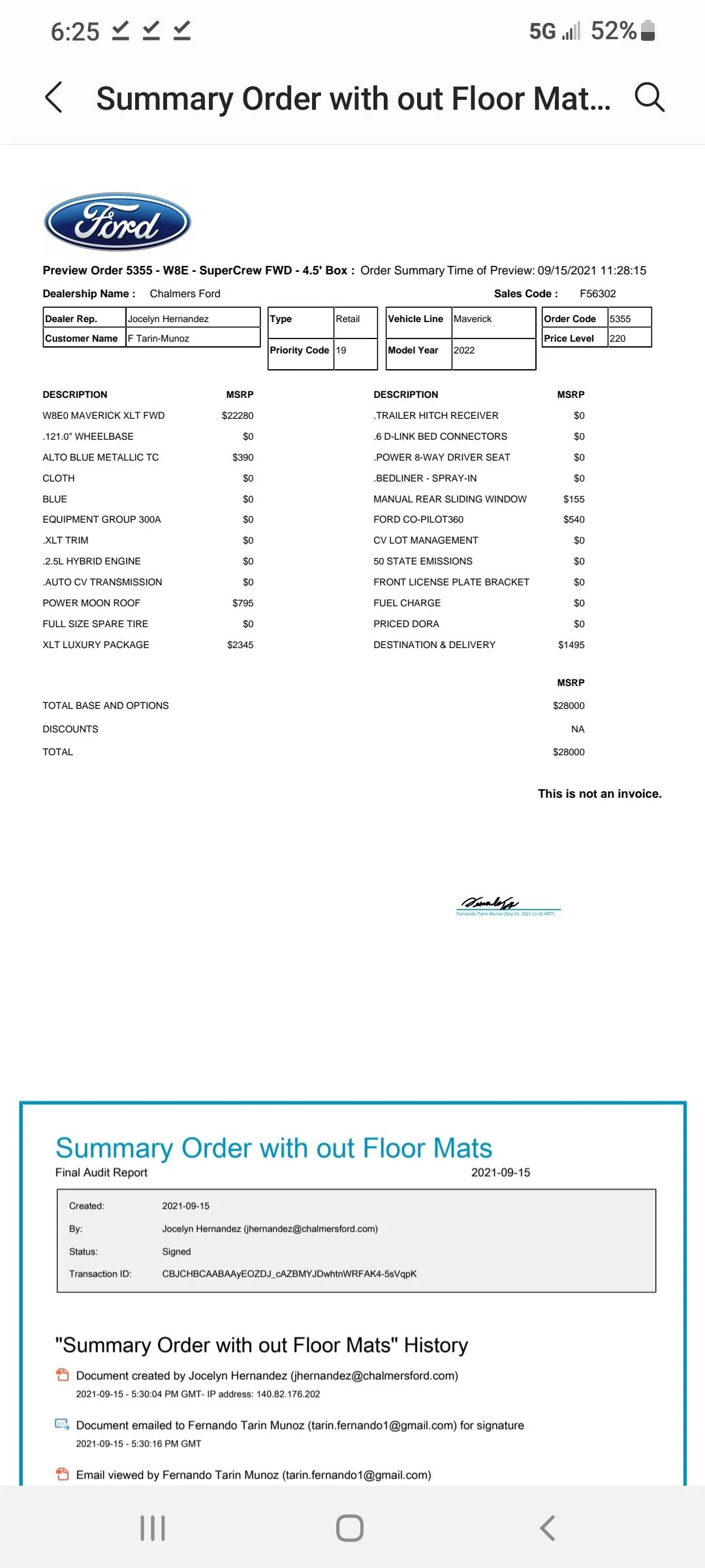 Ford Maverick 📬 3/3 Scheduling Email Received Group [EMAILS NOW ARRIVING!] Screenshot_20220306-182508_Samsung Notes